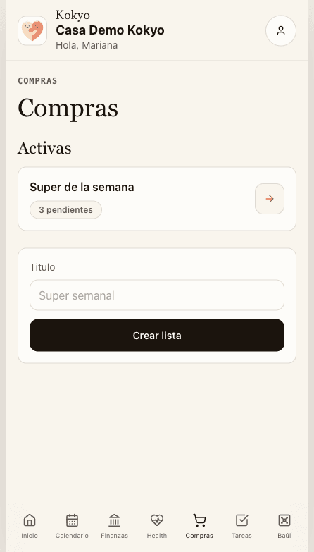 Kokyo: Compras