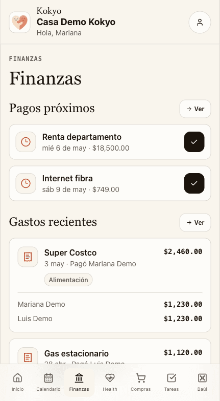 Kokyo: Finanzas
